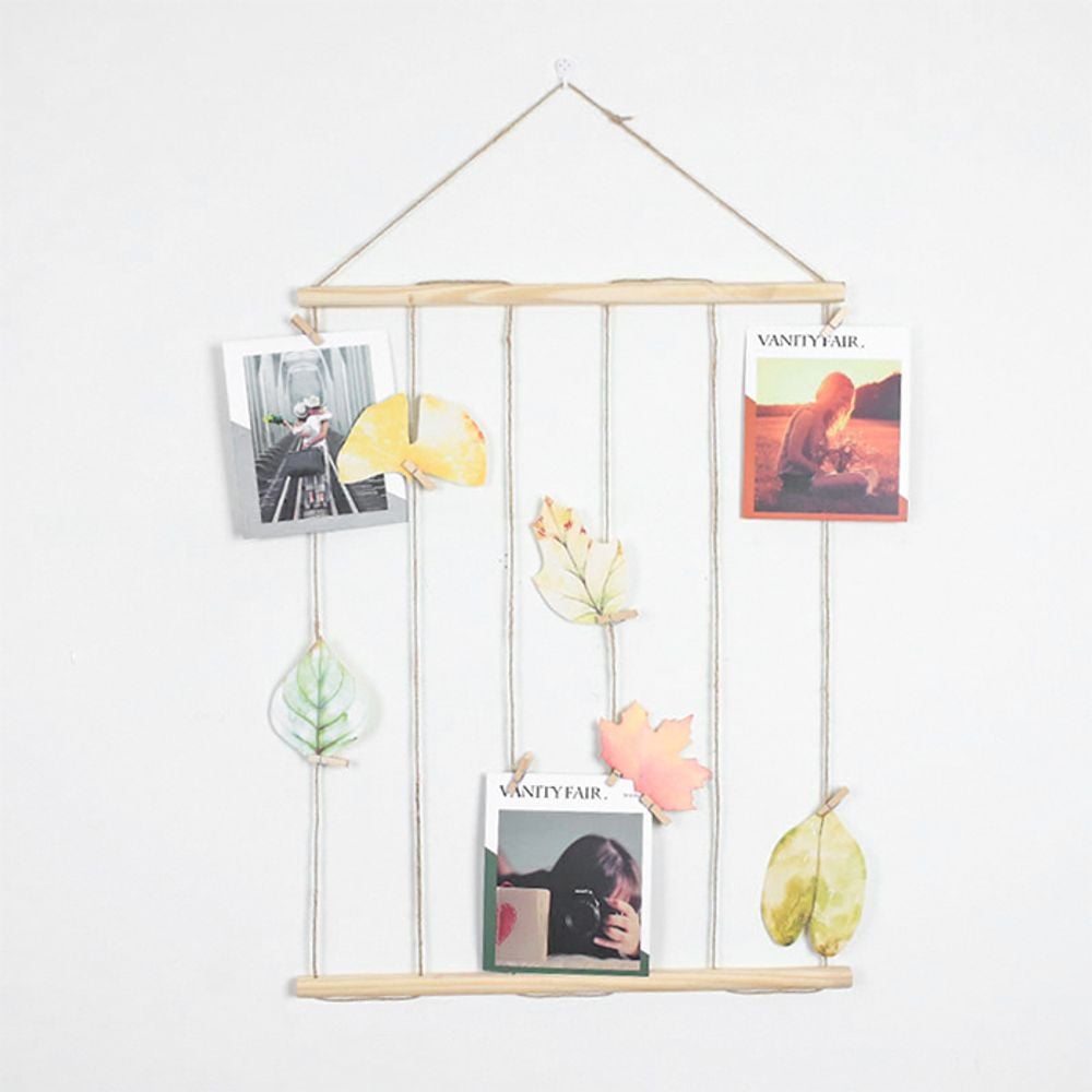벽걸이 우드 포토 행거