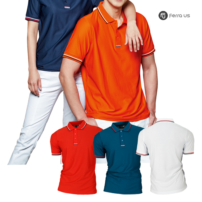 페라어스 남성 골프 2선카라 반팔 티셔츠 CTAD2400M8