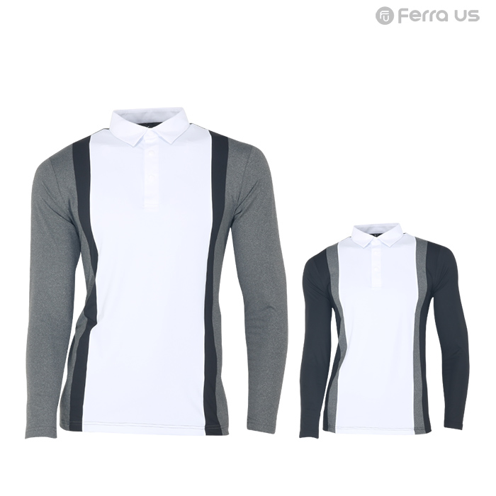 페라어스 남성 골프 세로배색 티셔츠 CTLU2076F1